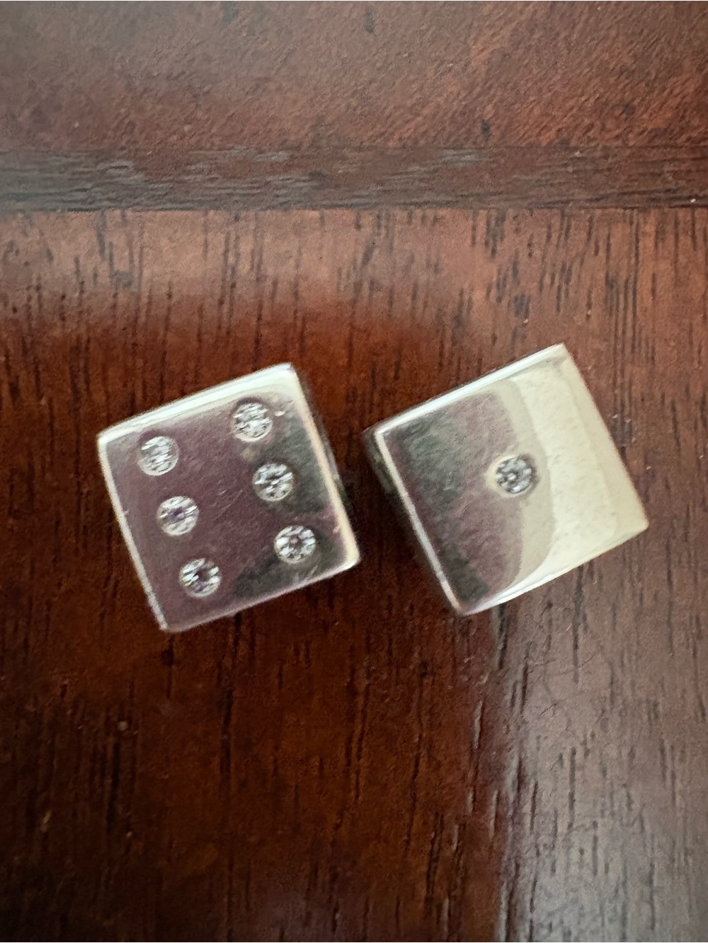 Pandora Silver Tone Dice Charm Bracelet Bead